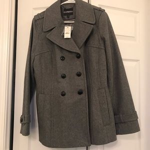 NEW Express Gray Women’s Winter Pea Coat